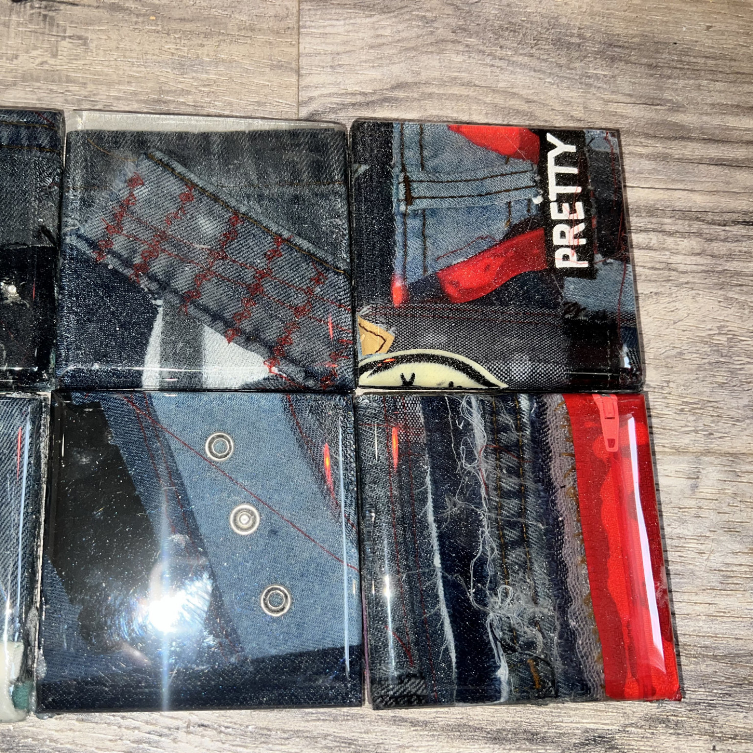 Denim Resin Coasters